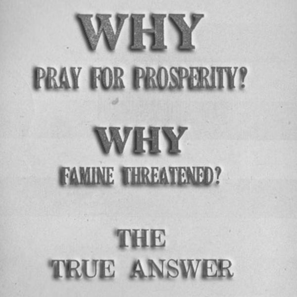 1934 - Why Pray For Prosperity?